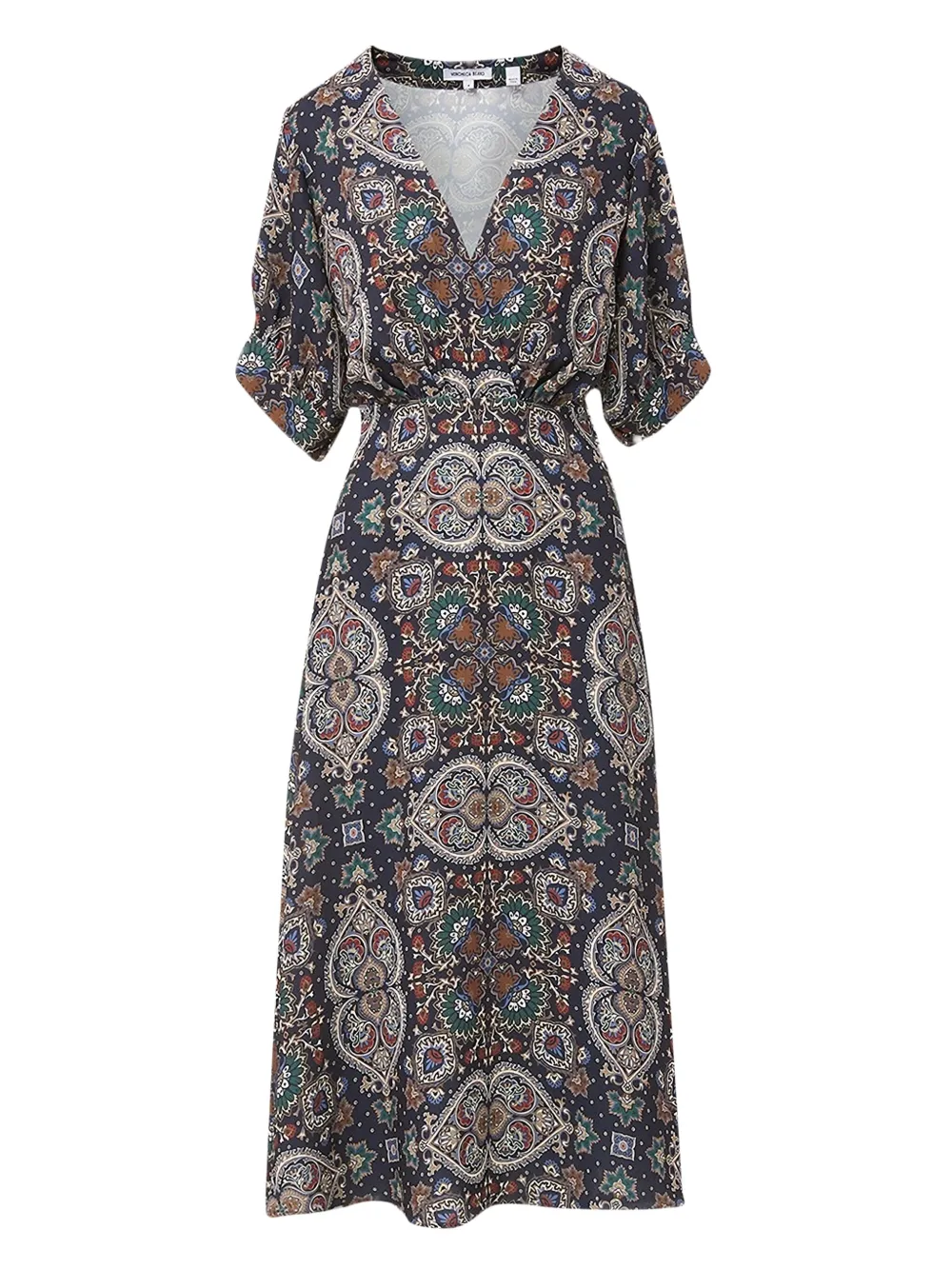 Veronica Beard Paisley-print Wrap-style Midi Dress In Blue
