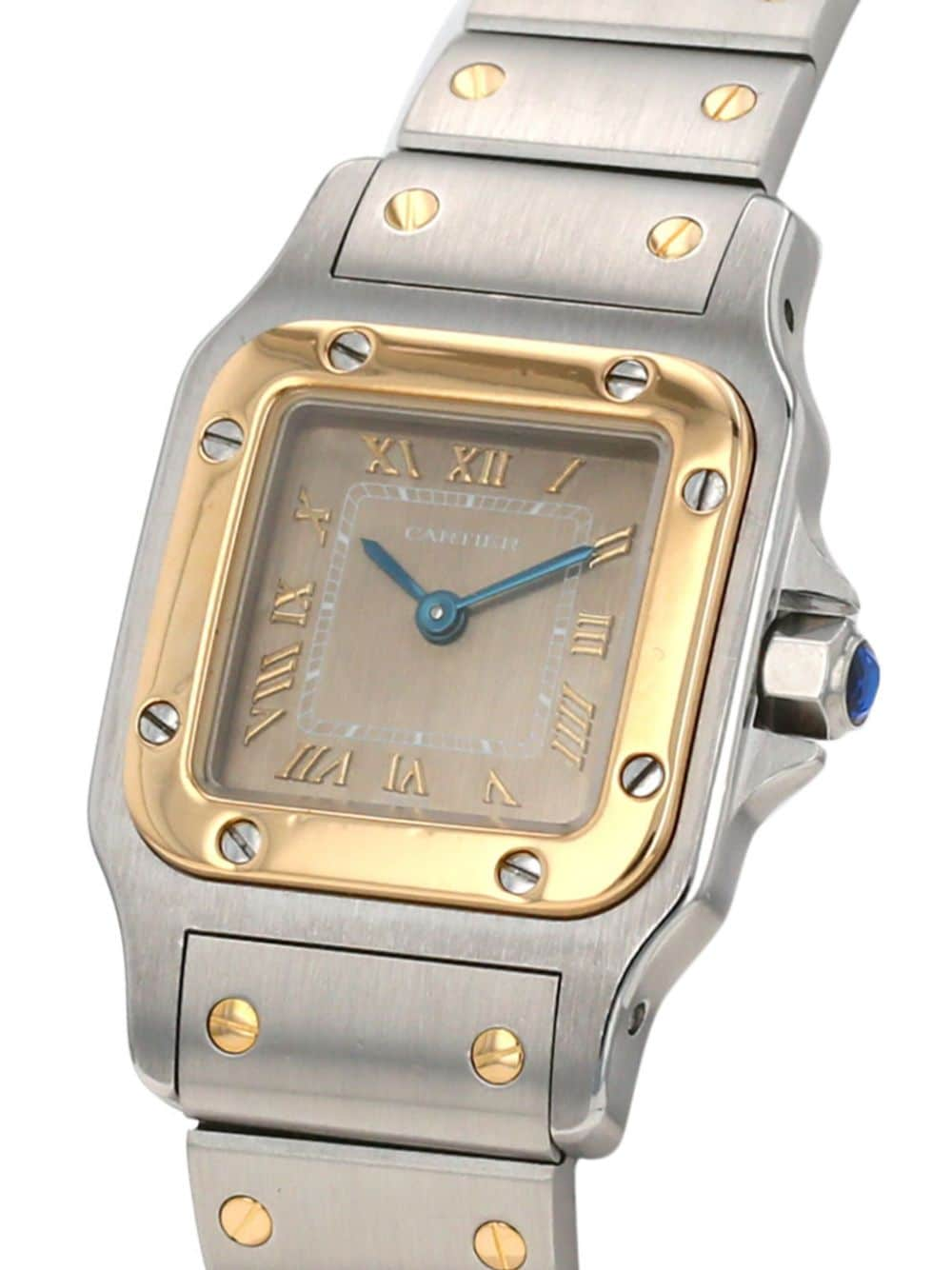 Cartier 1990 pre-owned Santos Galbée 35mm - Goud