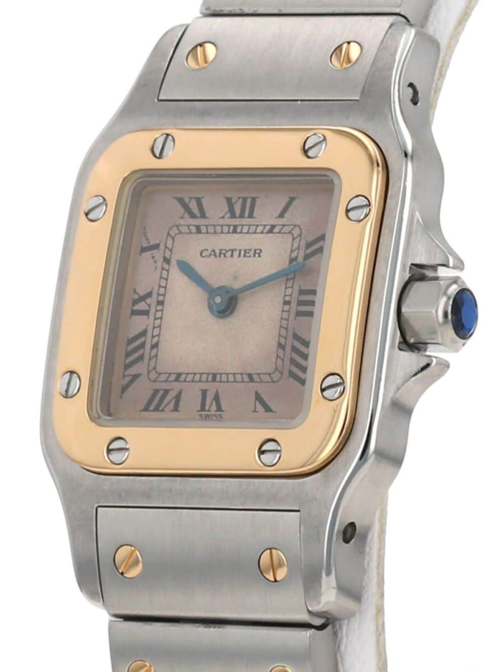 Cartier 1993 pre-owned Santos Galbée 35mm - Beige