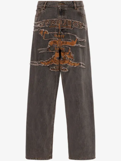 Y/Project distressed straight-leg jeans