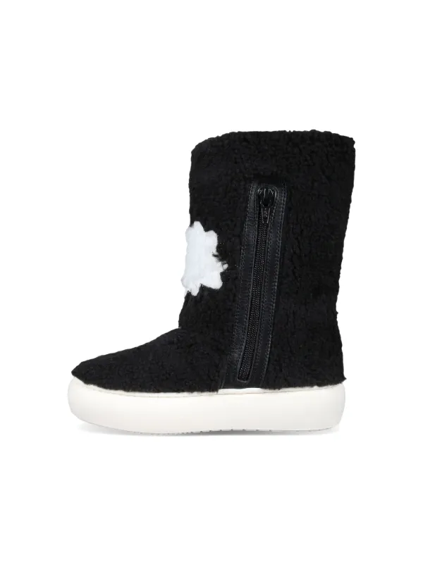Marni Kids faux fur Ankle Boots Black FARFETCH BH