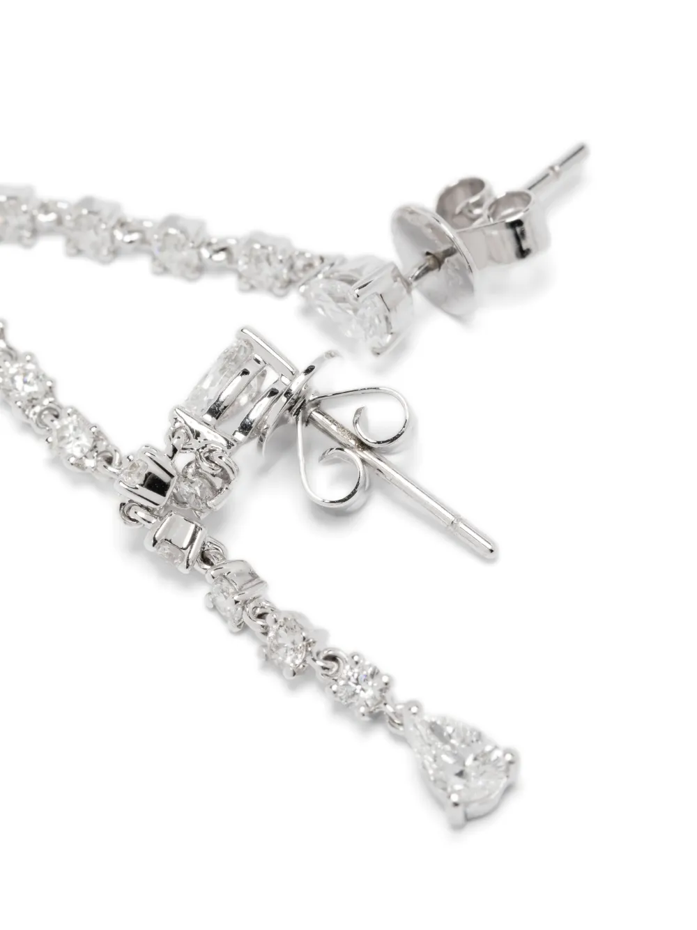 Anita Ko 14k White Gold Diamond Drop Earring In Silber