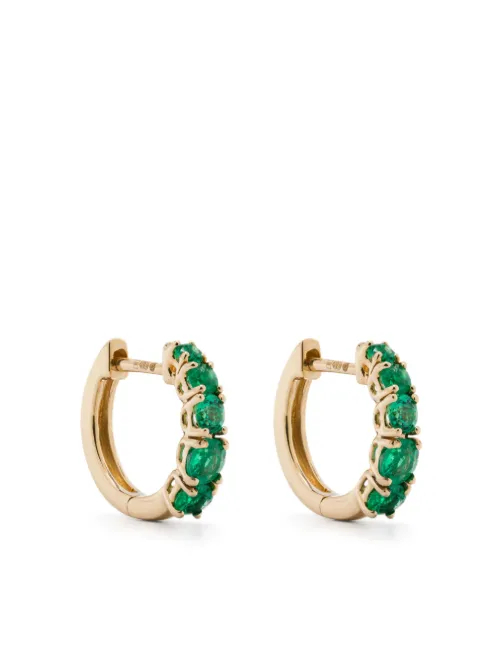 Boucles d'oreilles en 18ct serti d'émeraude - Anita Ko - Modalova