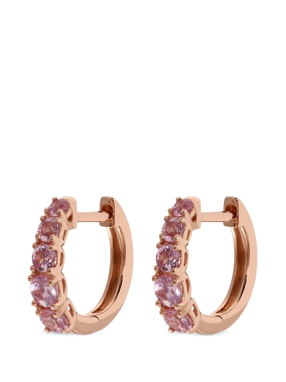 Anita Ko créoles en or rose 18ct serties de saphirs