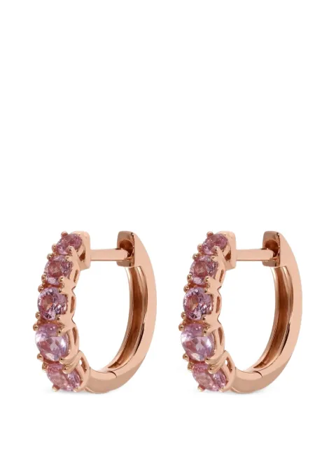 Anita Ko graduated pink sapphire hoop earrings