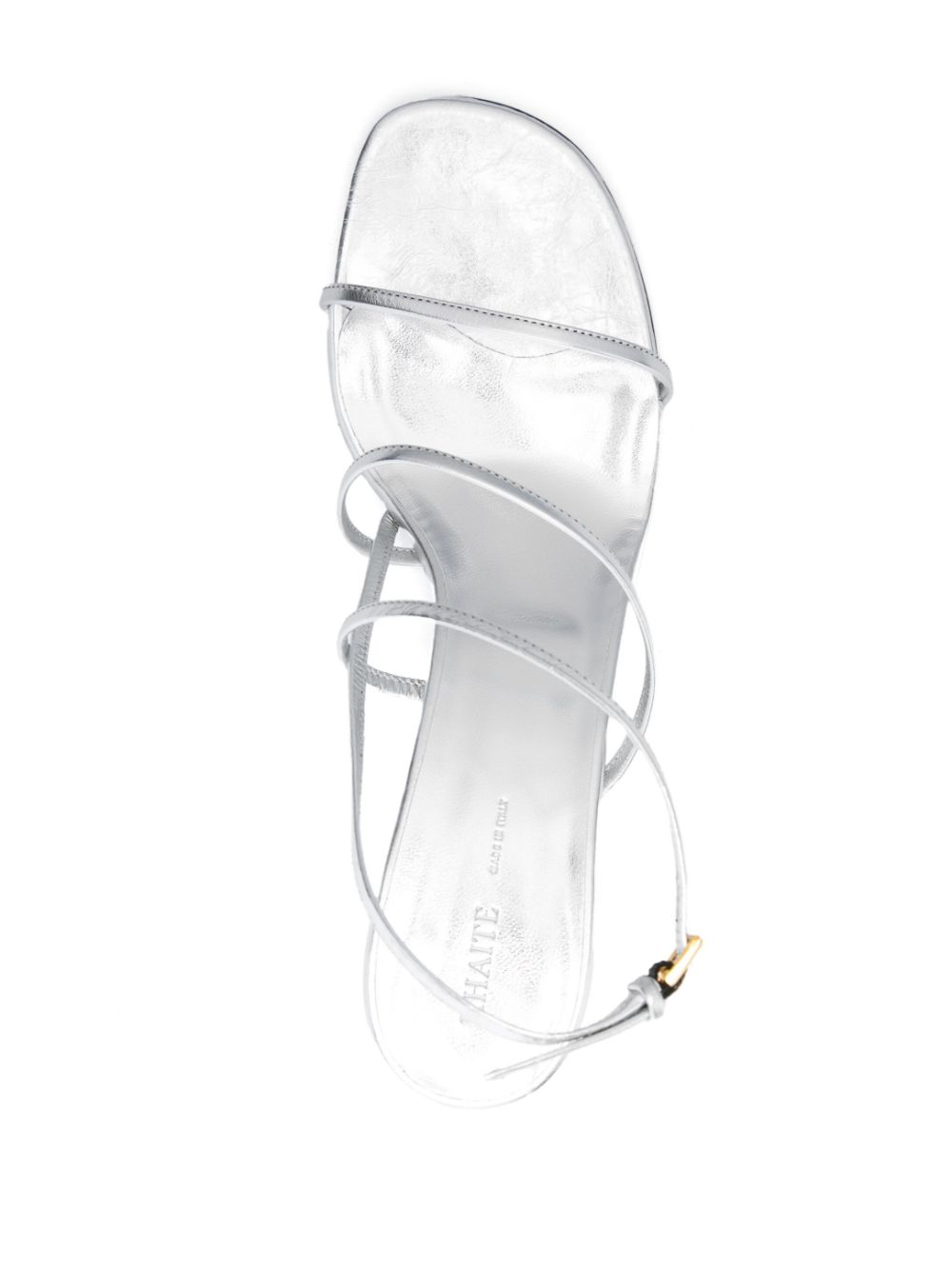 KHAITE 75 mm Azia sandalen met metallic-effect Zilver