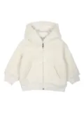 Moncler Enfant faux-fur hooded coat - White