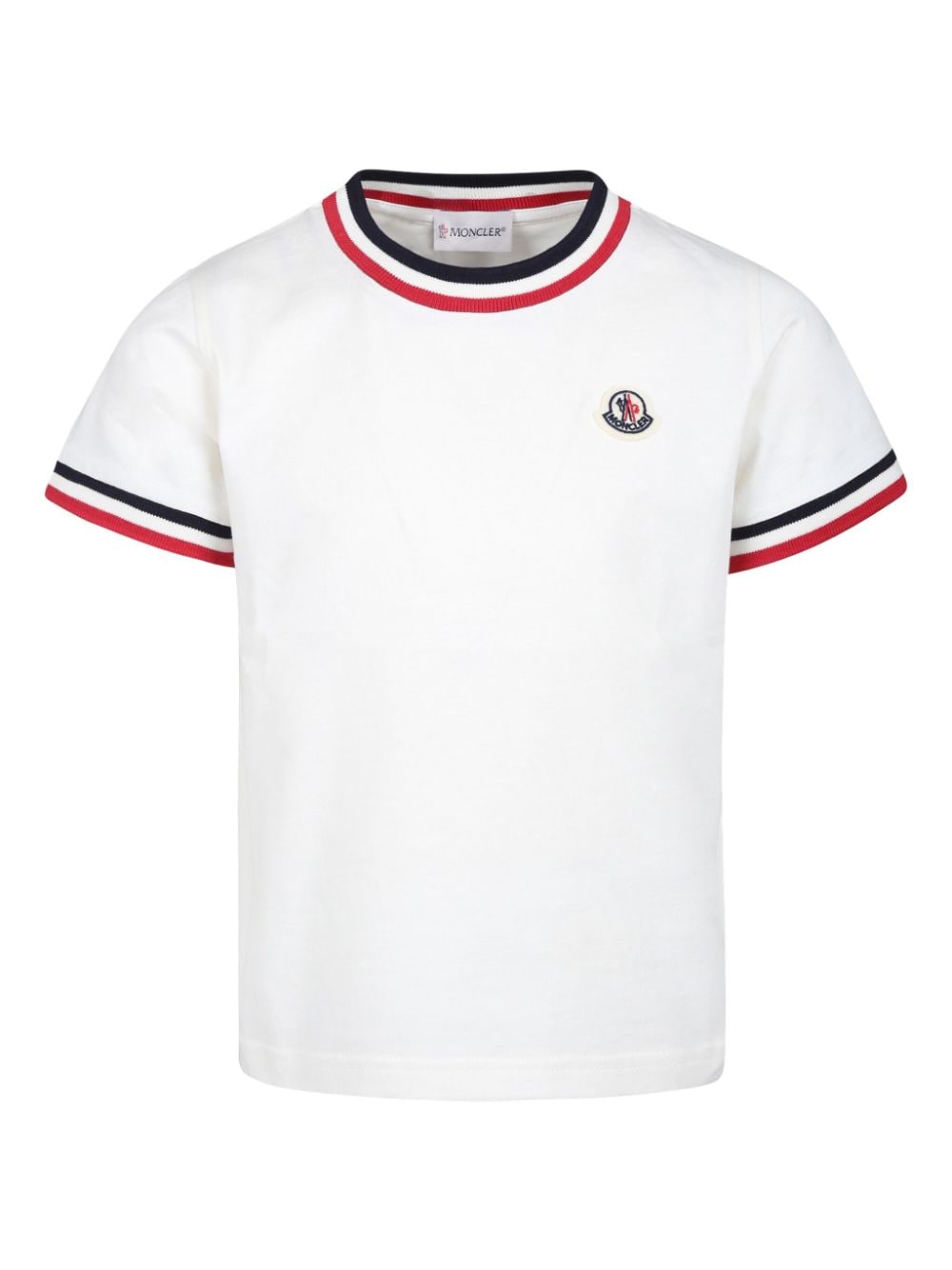 Moncler Enfant logo patch T shirt White FARFETCH UK