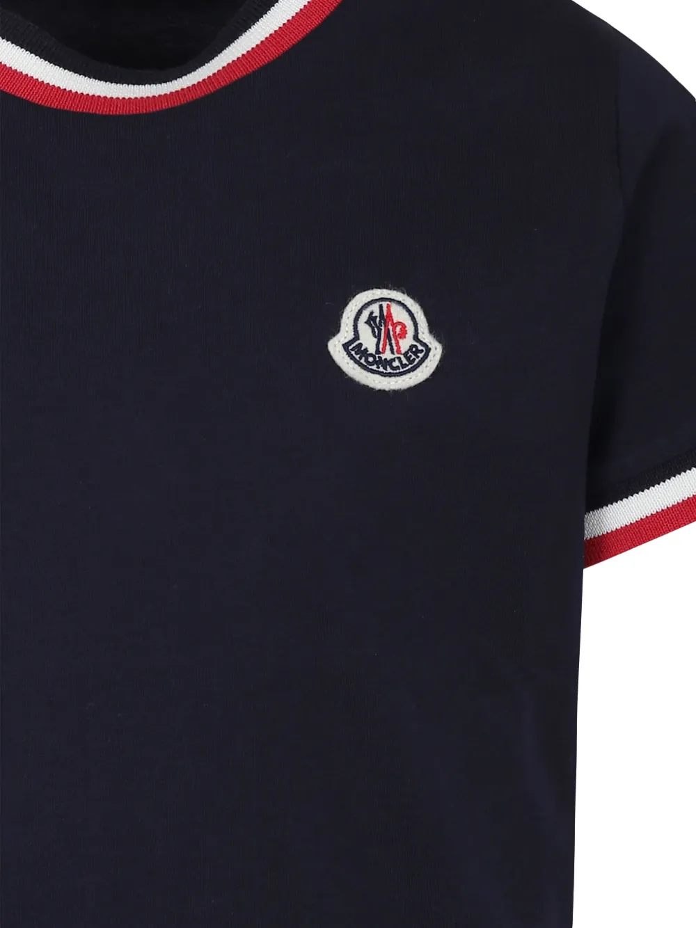 Moncler Enfant T-shirt met logopatch Blauw
