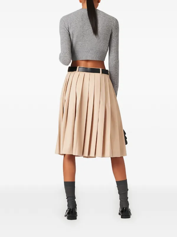 Miu Miu Wool And Cashmere Sweater | Grey | FARFETCH