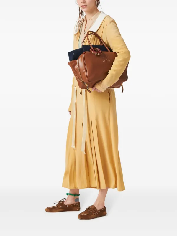 Miu Miu Beau ハンドバッグ | ブラウン | FARFETCH JP