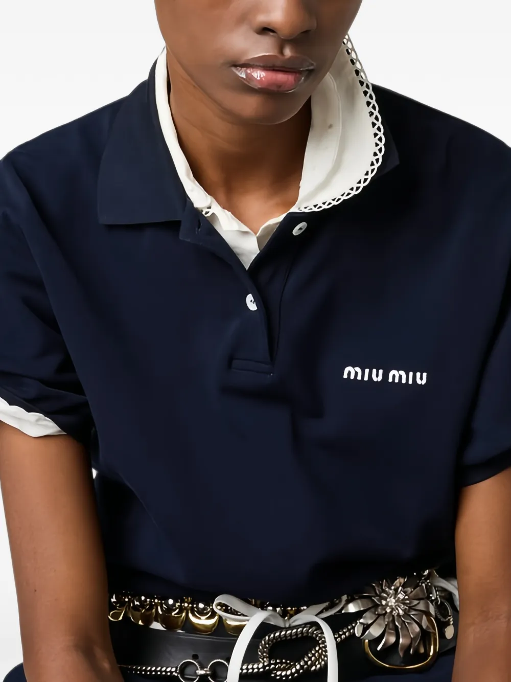 Miu Miu ポロシャツ | ブルー | FARFETCH JP