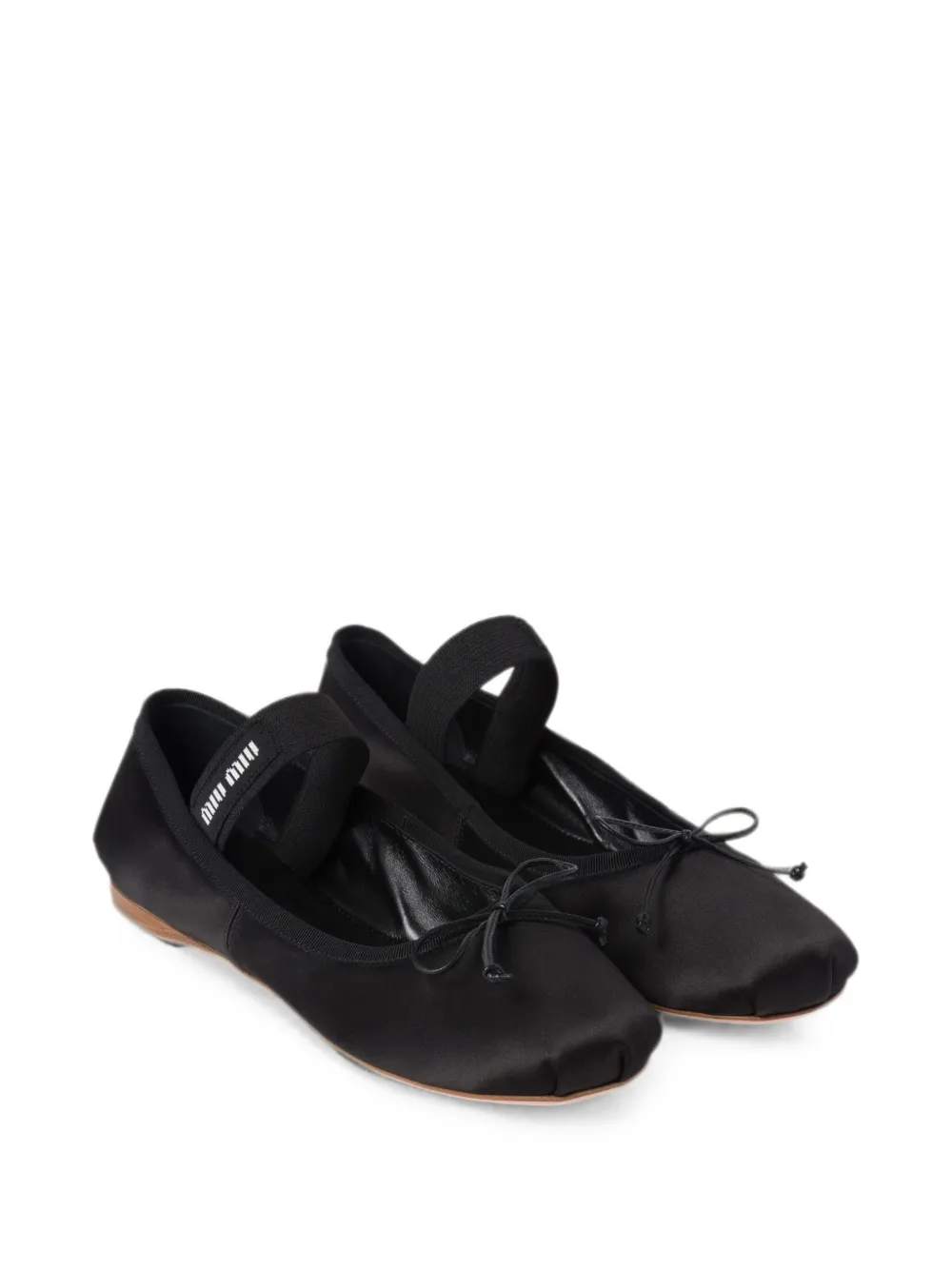 Miu Ballerina's met logoband Zwart