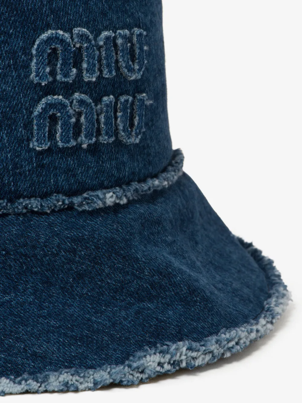 Miu Miu Denim Bucket Hat | Blue | FARFETCH display picture 2
