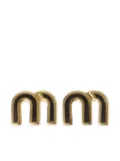 Miu Miu enameled earrings - Gold