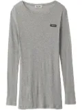 Miu Miu ribbed knit jersey dress - Grey