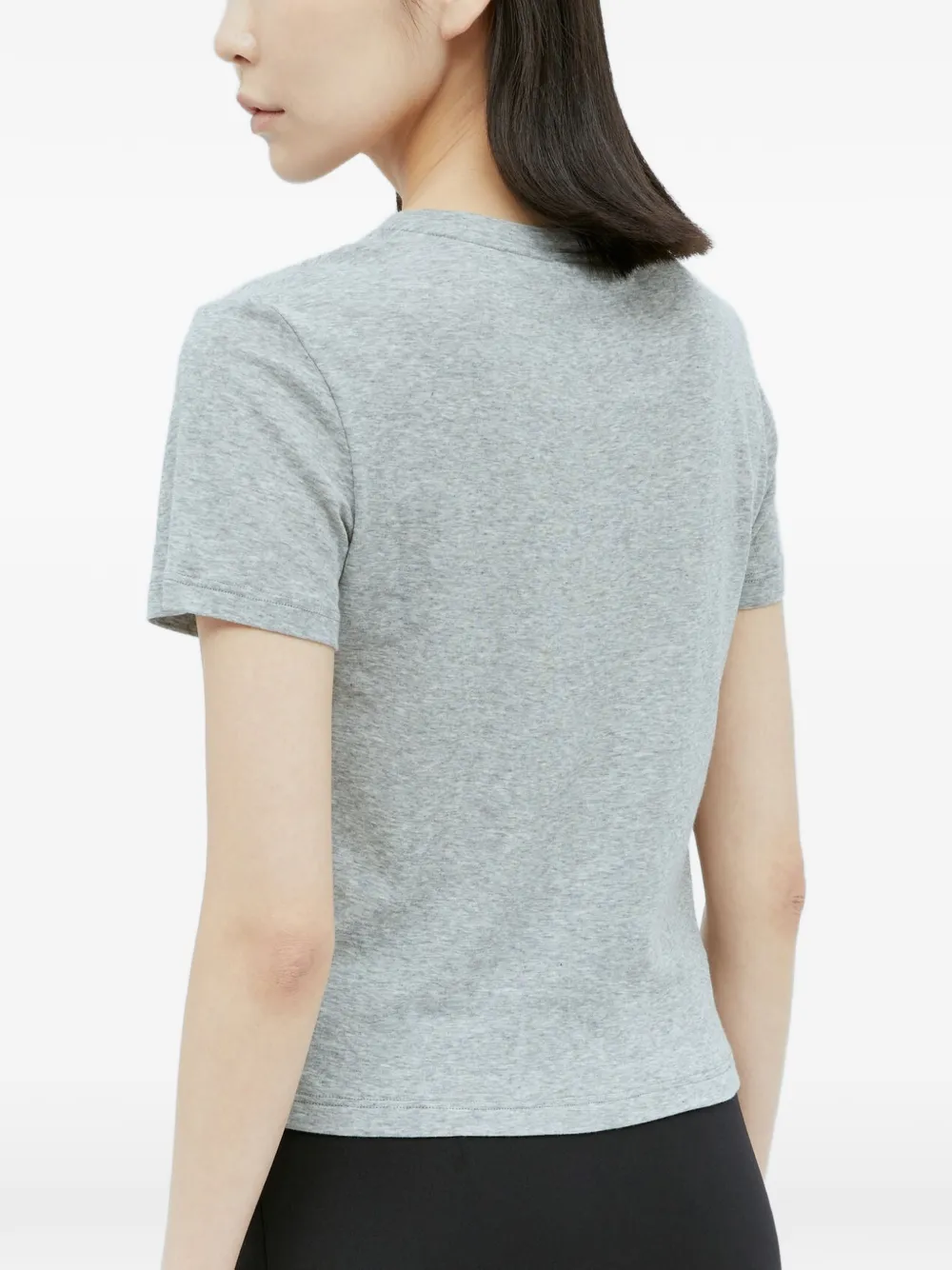 Miu T-shirt met logo-applicatie Grijs