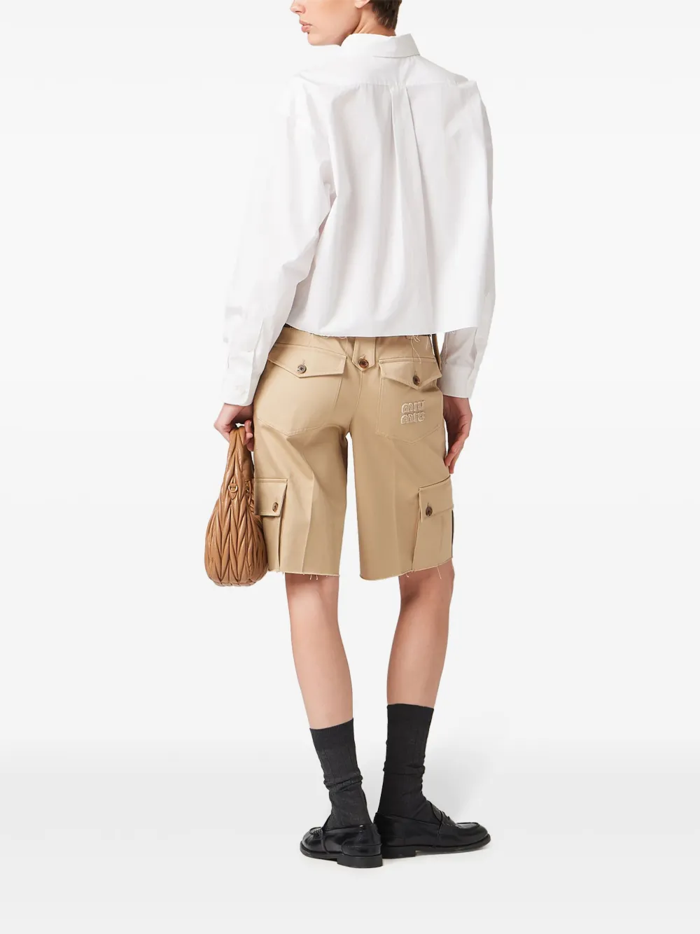 Miu T-shirt met geborduurd logo Zwart