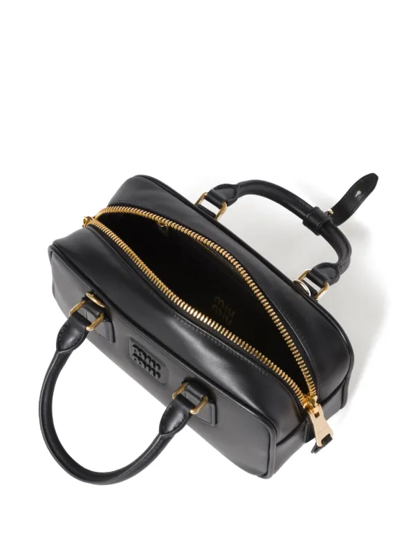 ハンドバッグ Miu Miu Borsa Arcadie In Pelle Miu Miu Arcadie バッグ | ブラック | FARFETCH JP