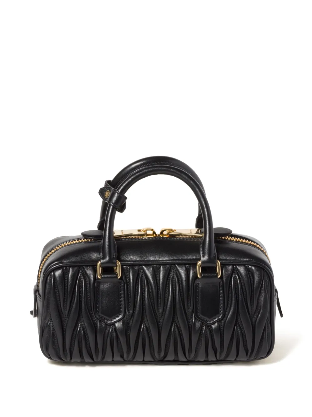 Miu Miu Arcadie matelassé nappa leather bag - Zwart