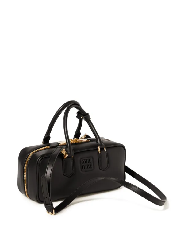 視線釘付け ★ miumiu ARCADIE LARGE LEATHER BAG Miu Miu Arcadie Leather Bag | Black | FARFETCH