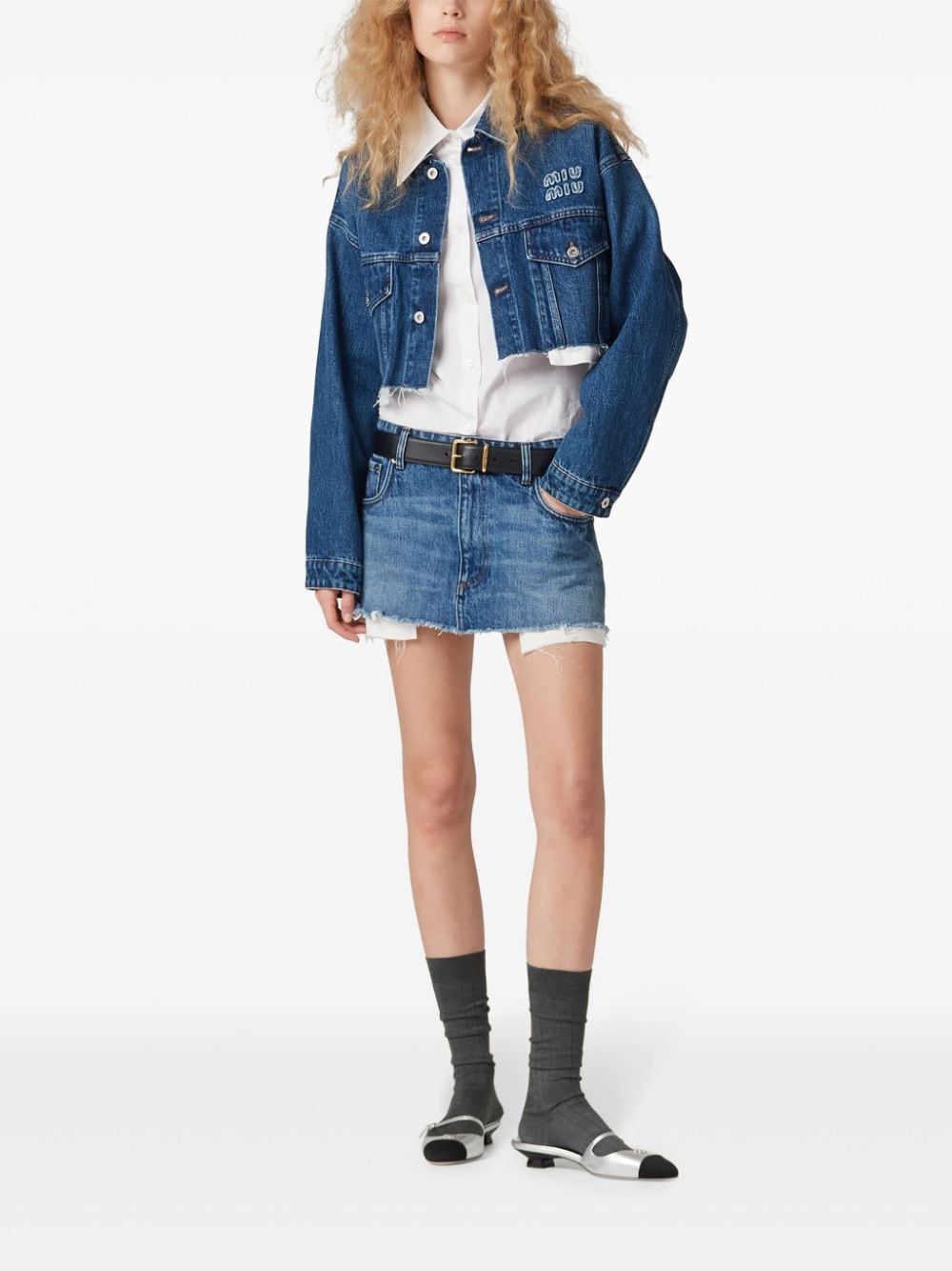 Miu Miu denim jacket - Blauw