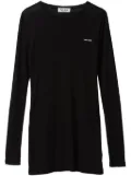 Miu Miu Ribbed knit jersey dress - Black