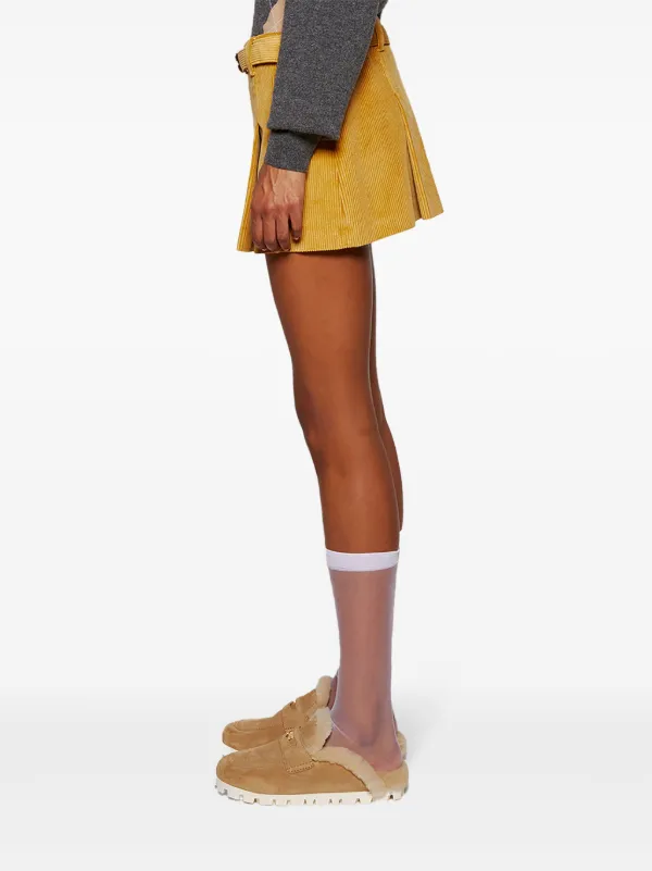 miumiu キュロット Miu Miu Corduroy Straight Skirt | Yellow | FARFETCH