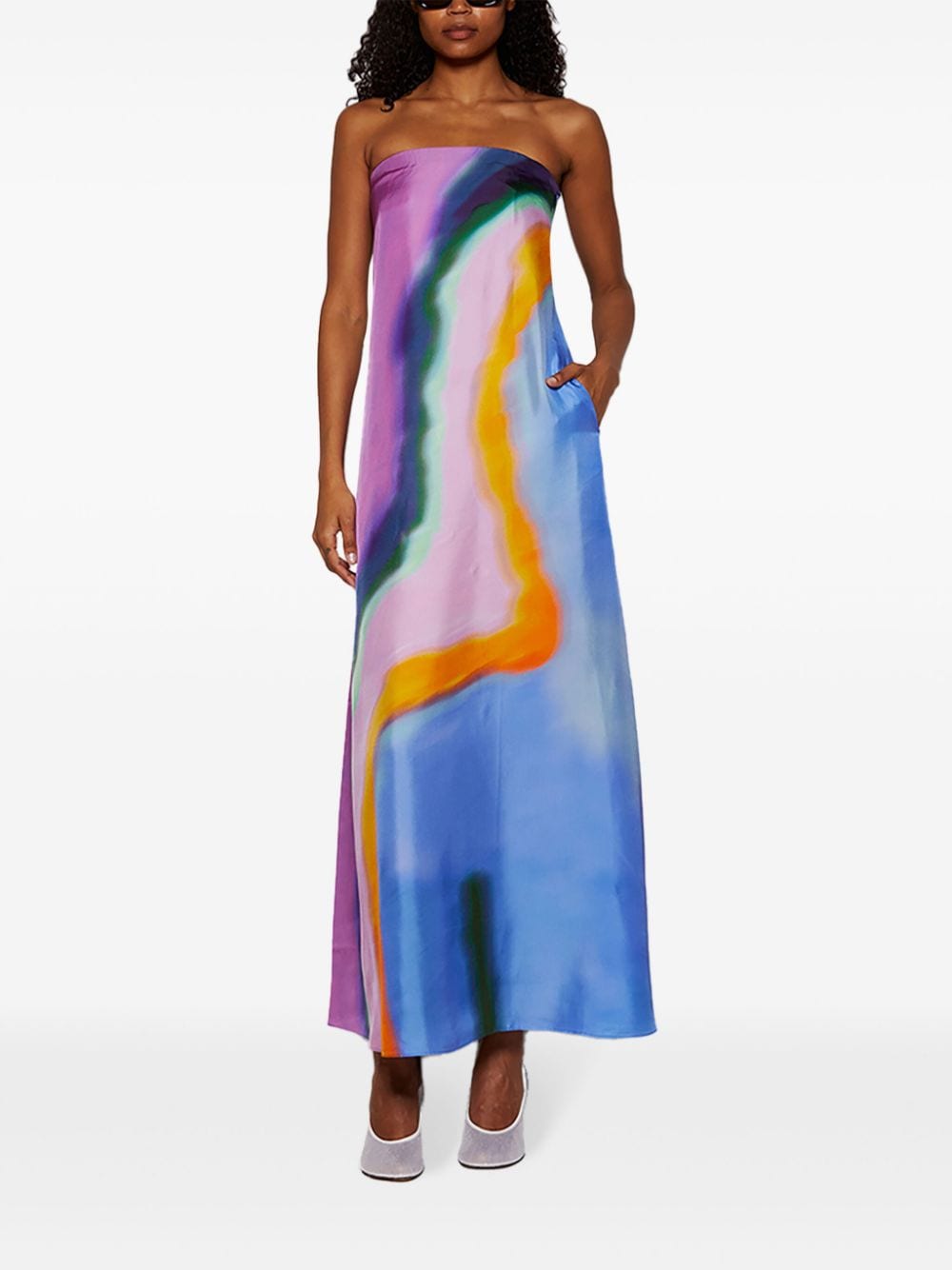 Shop Christopher Esber Aura Dress In Blue