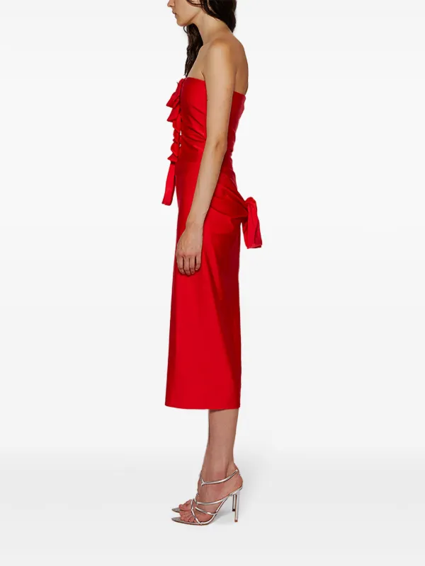 Coperni knot-detail Jersey Dress | Red | FARFETCH