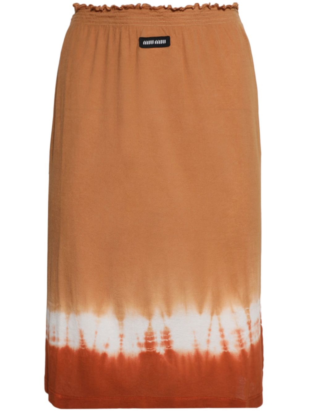 tie-dye midi skirt