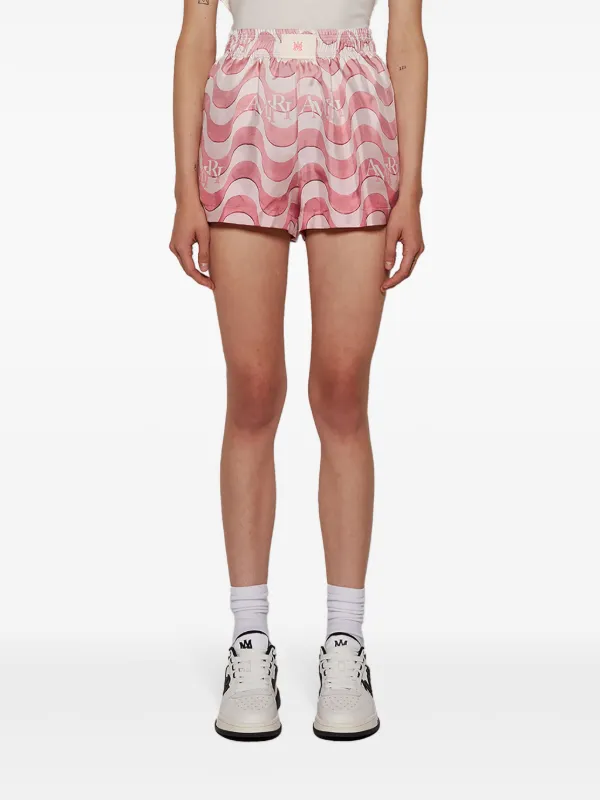 AMIRI Staggered Wave Shorts | Pink | FARFETCH AMIRI Staggered Wave Shorts | Pink | FARFETCH