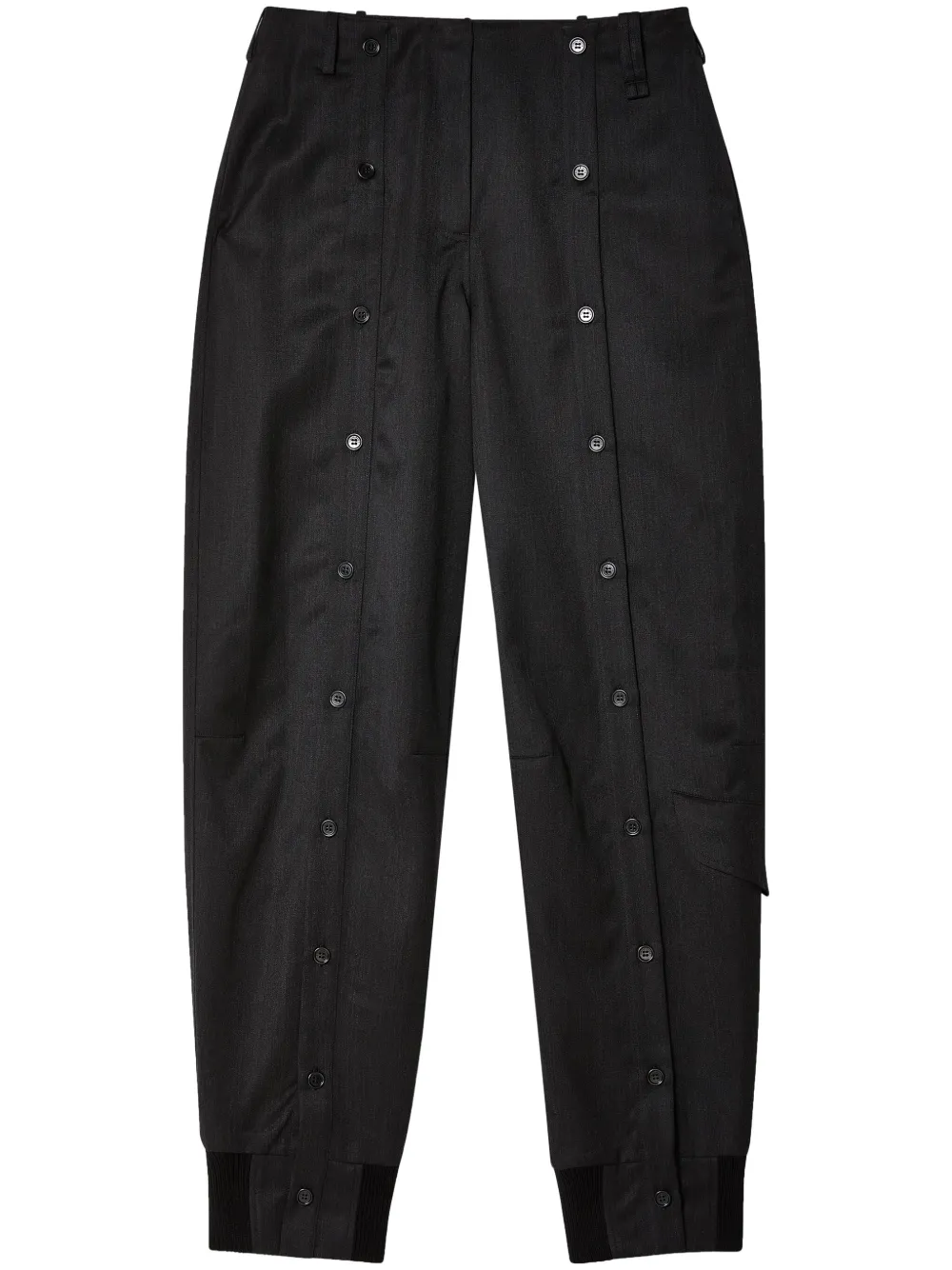 Simone Rocha button placket straight-leg trousers - Black