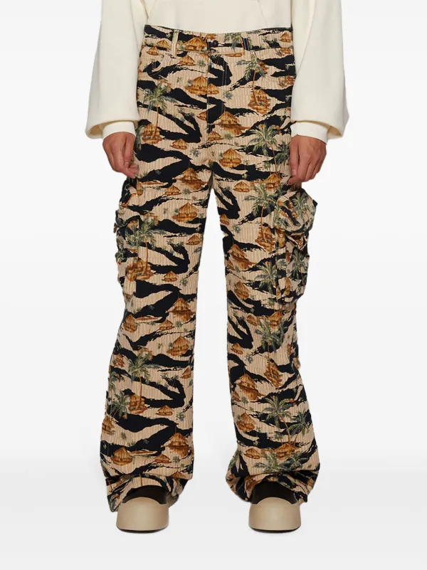 AMIRI M65 Repeat Palm バギーカーゴパンツ | ブラウン | FARFETCH JP