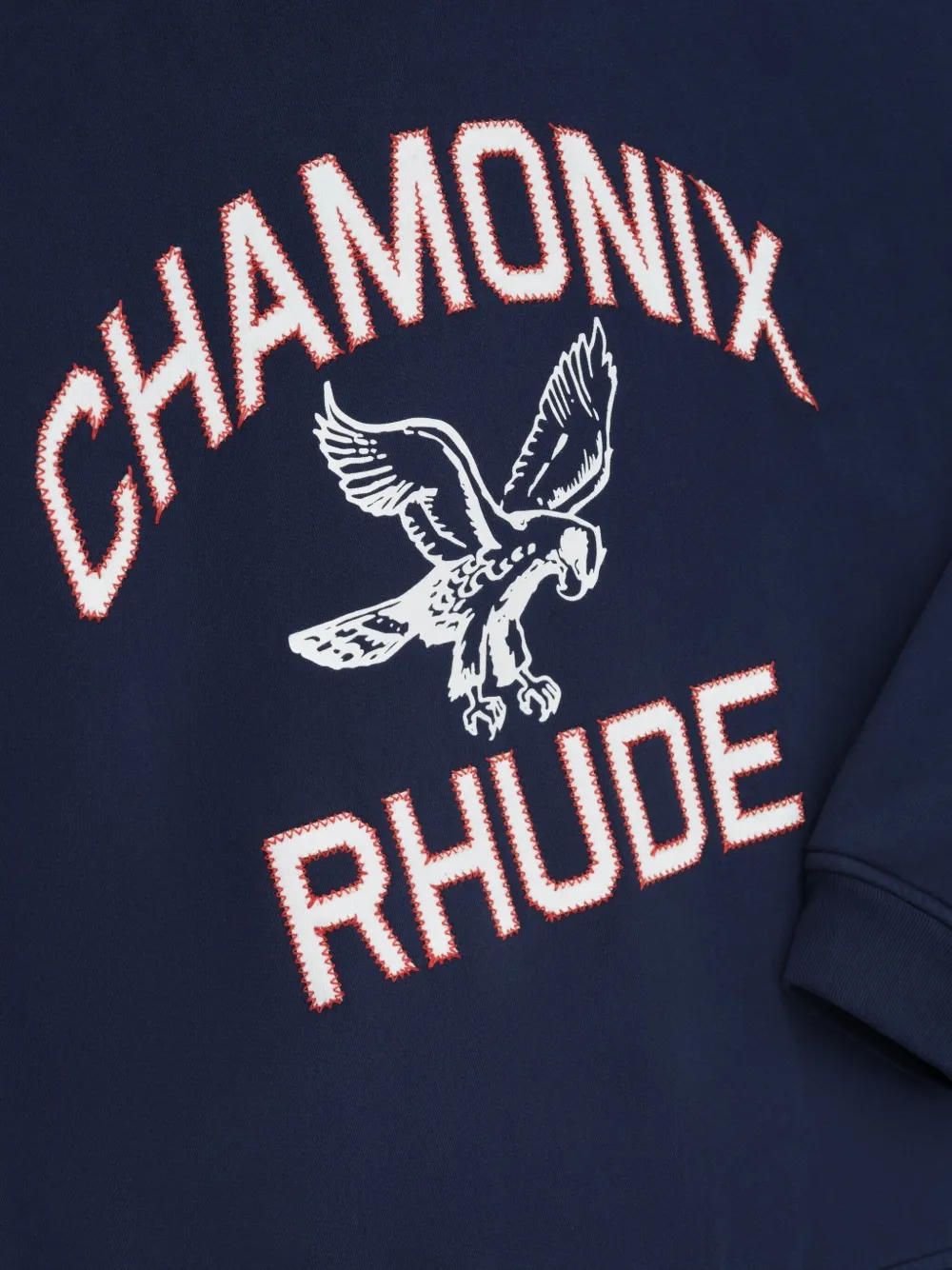 Rhude Eagle-embroidered Crewneck Sweater In Blue
