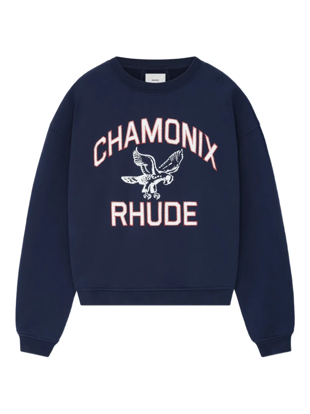 RHUDE eagle-embroidered crewneck sweater | Blue | Image 1