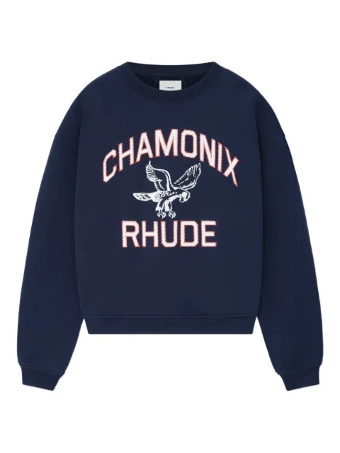 RHUDE eagle-embroidered crewneck sweater