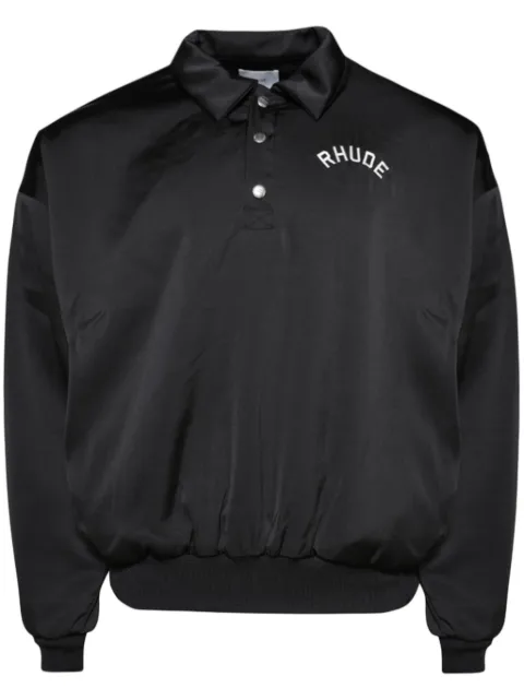 RHUDE sudadera satinada estilo rugby