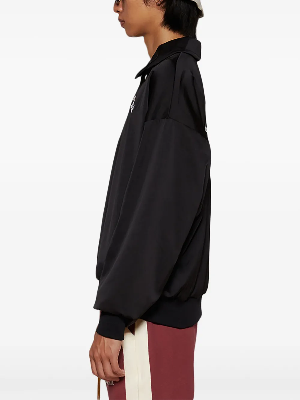 RHUDE Vintage satijnen rugby sweater Zwart