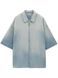LOEWE bleached effect short sleeve shirt - Blue