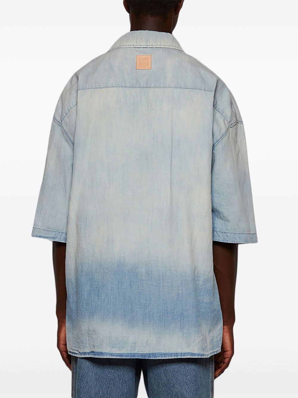 LOEWE bleached effect short sleeve shirt Men