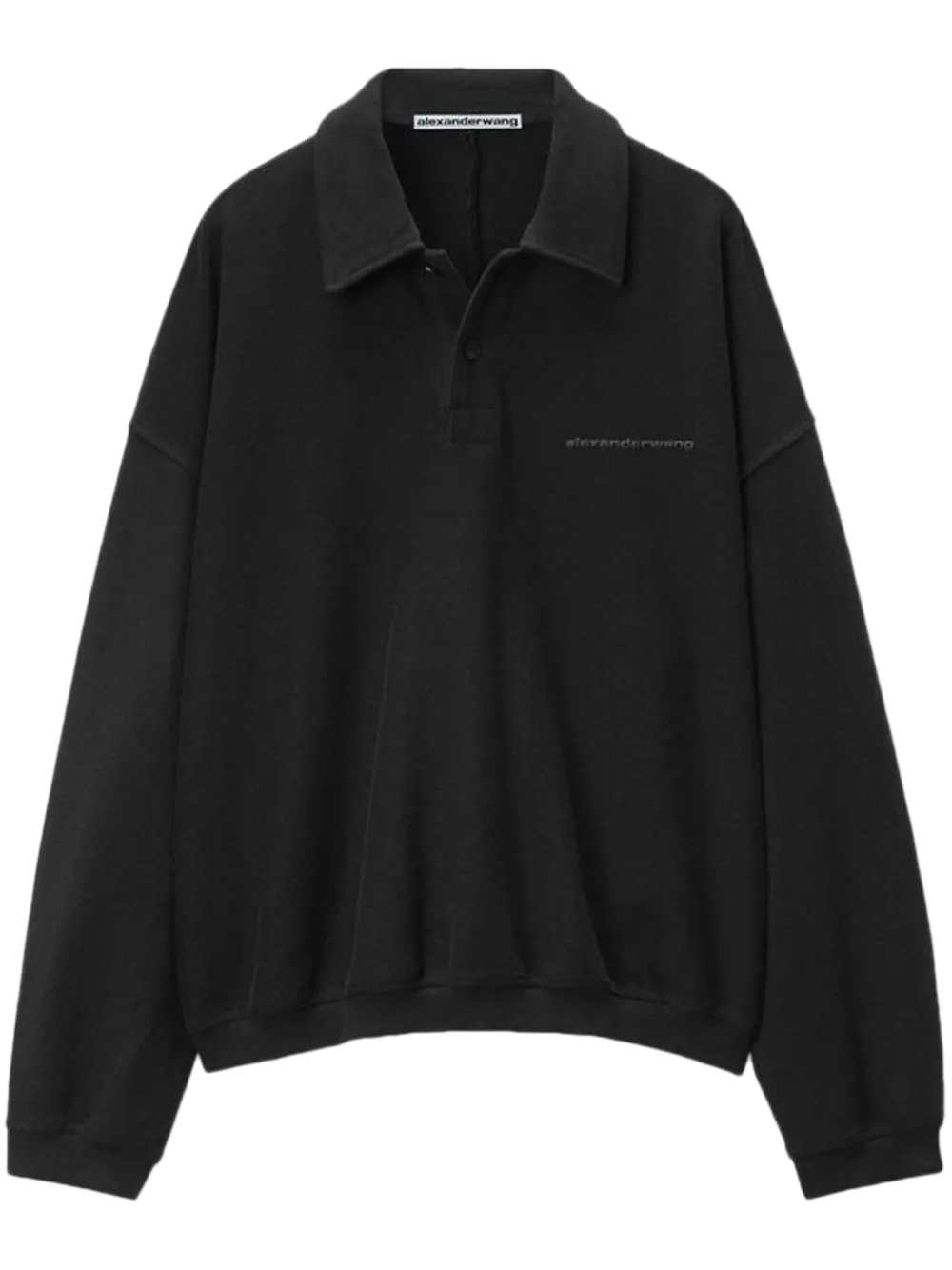 Alexander Wang Logo-embossed Cotton Polo Shirt In Animal Print