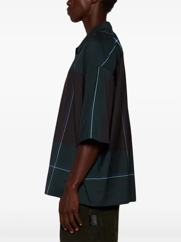 【LOEWE】チェックショートスリーブシャツ 2024SS 定価約30万円 LOEWE】チェックショートスリーブシャツ 2024SS 定価約30万円