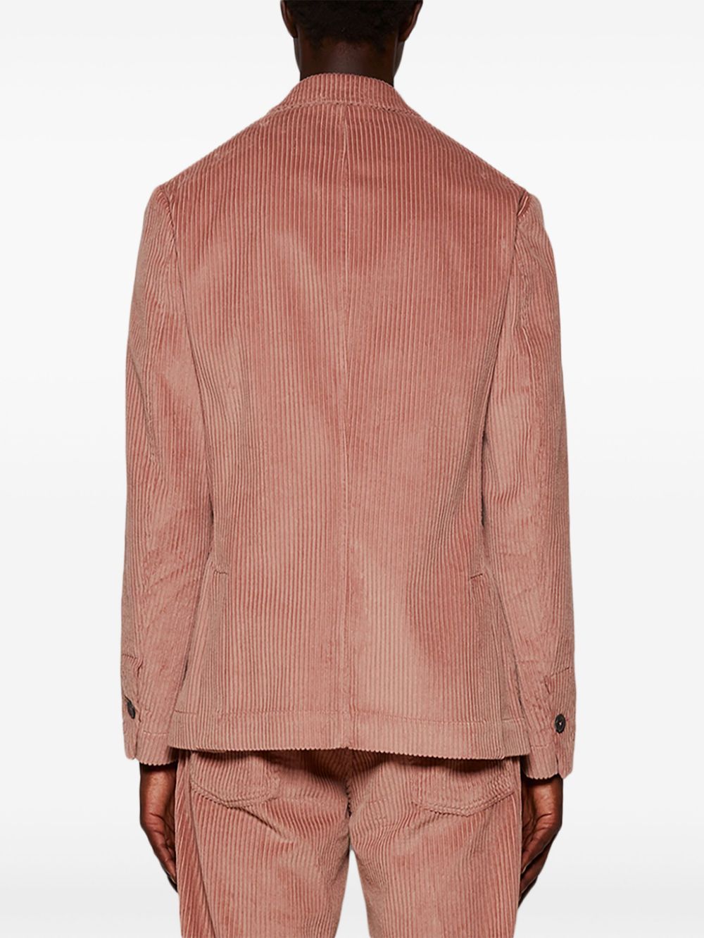 Shop Doppiaa Corduroy Blazer In Pink