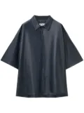 LOEWE short sleeve leather shirt - Blue