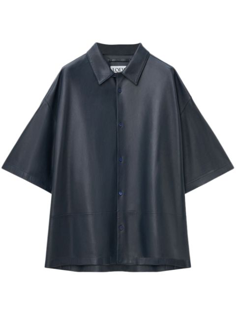 LOEWE short sleeve leather shirt Men