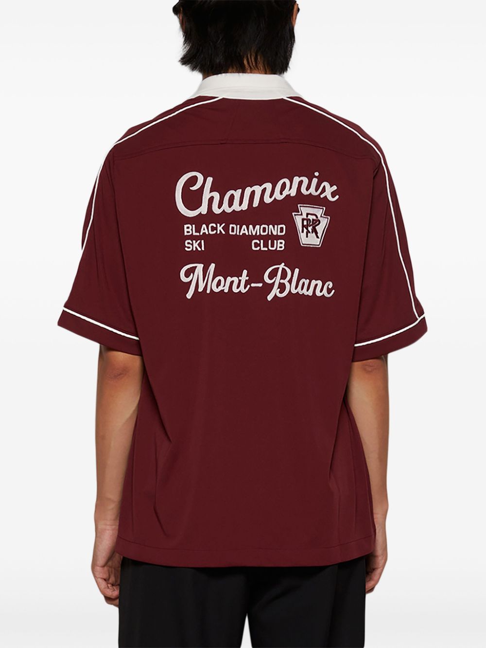 Shop Rhude Chamonix Mont-blanc Bowling Shirt In Red