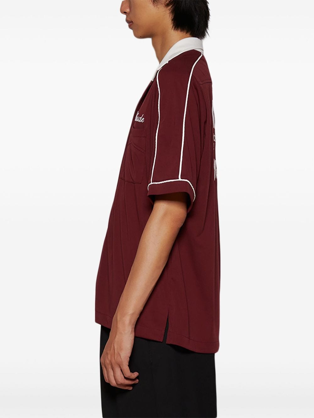 Shop Rhude Chamonix Mont-blanc Bowling Shirt In Red