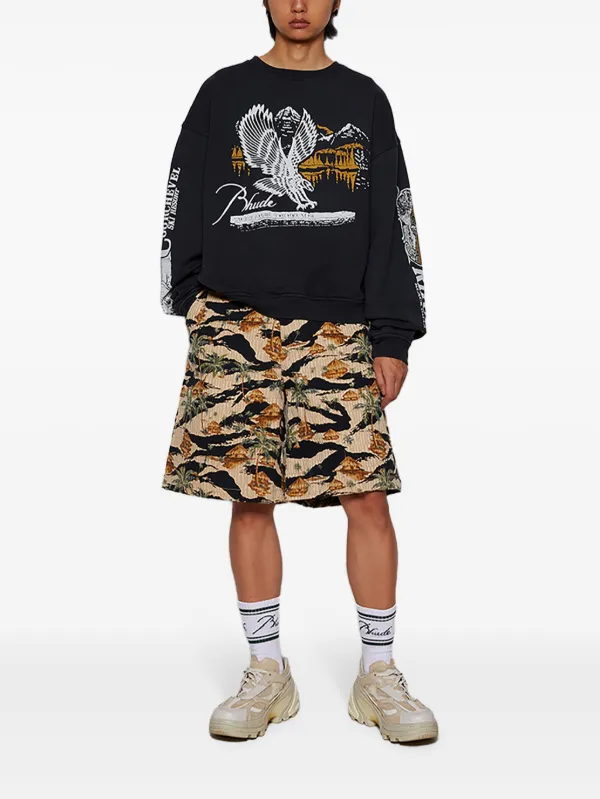 AMIRI Repeat Palm ショートパンツ | ブラウン | FARFETCH JP