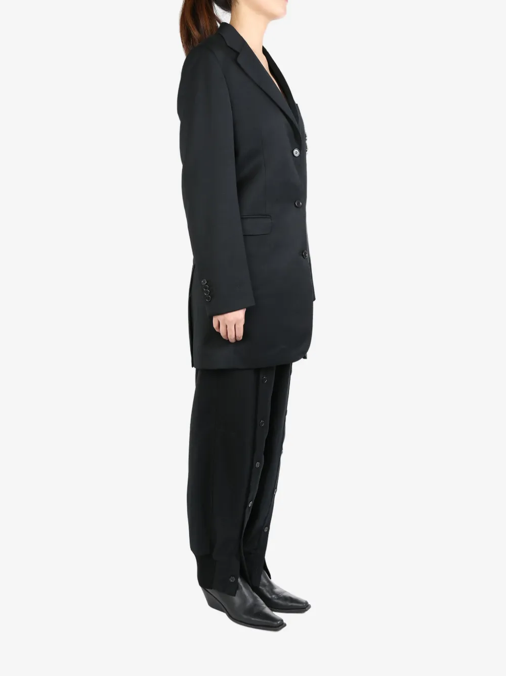 Simone Rocha crystal-embellished jacket - Zwart